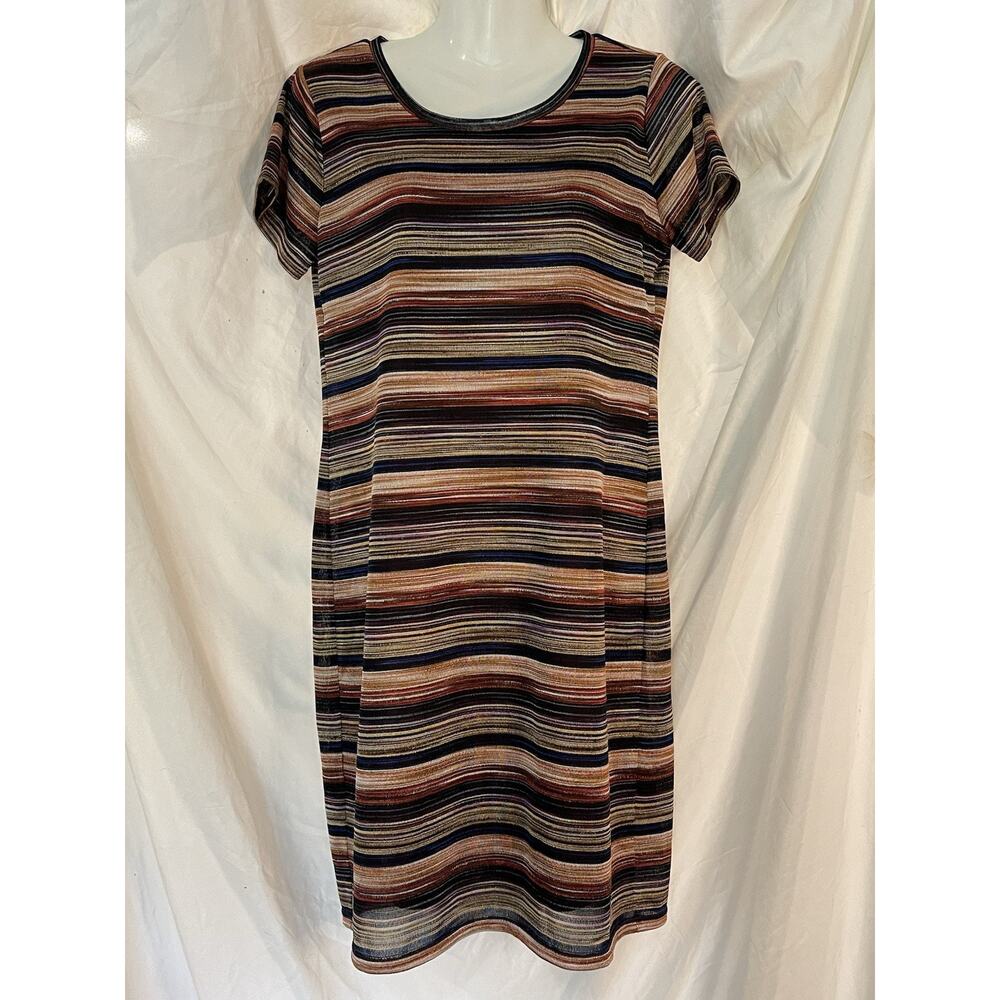 Melissa Paige Pullover Dress Women’s Small Striped Fall Boots Work Casual NEW